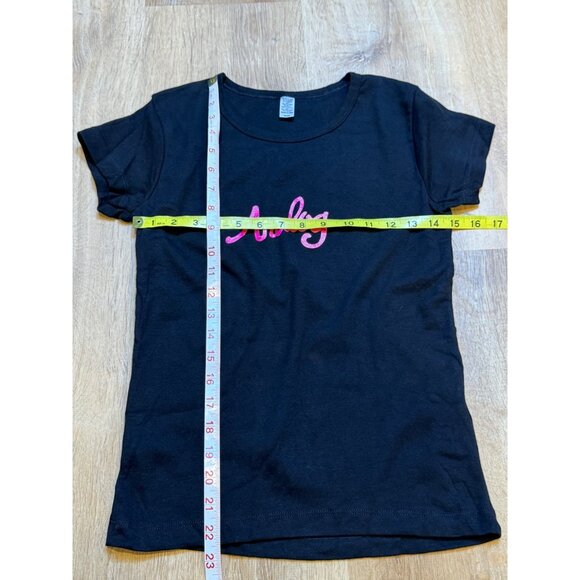 Y2K Analog Snowboarding Black Stretchy Baby Tee - Picture 4 of 4